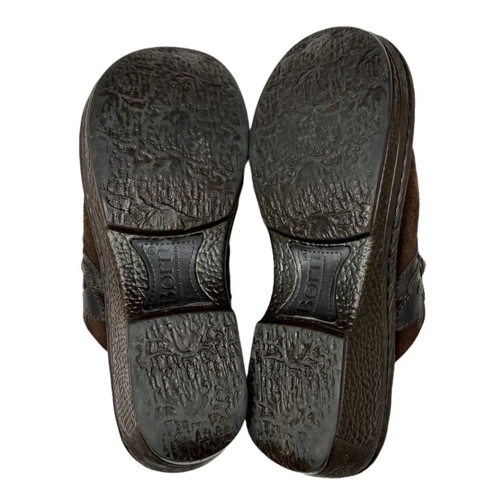 Born B64623 Pittina Summerborn Together Brown Suede Mules Clogs shoes Women's 6 - Picture 8 of 10